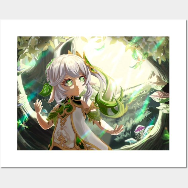 Nahida in the Forest - Genshin Impact Wall Art by SosiCreatesArt